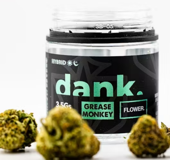Photograph of product: Dank Flower | 3.5g | Grease Monkey