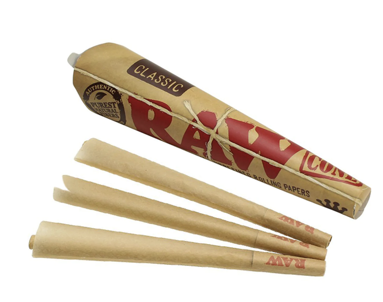 Photograph of product: Raw | Classic Cones | King Size | Black