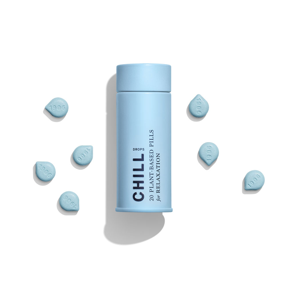 Photograph of product: Chill Drops. 5:1 CBD:TH-oui | 20pk. Fast-acting. Vegan