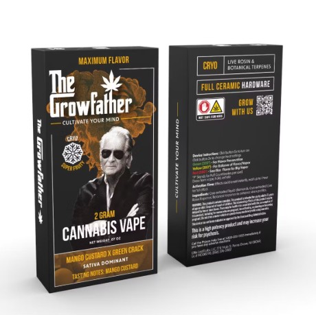 Photograph of product: Grow Father | Mango Custard Green Crack - Cryo Liquid Diamond Disposable