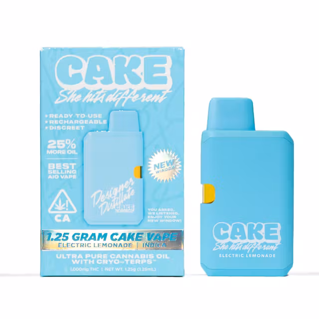 Photograph of product: Cake | Electric Lemonade - 1.25 Grams - Oui'd - Designer Distillate