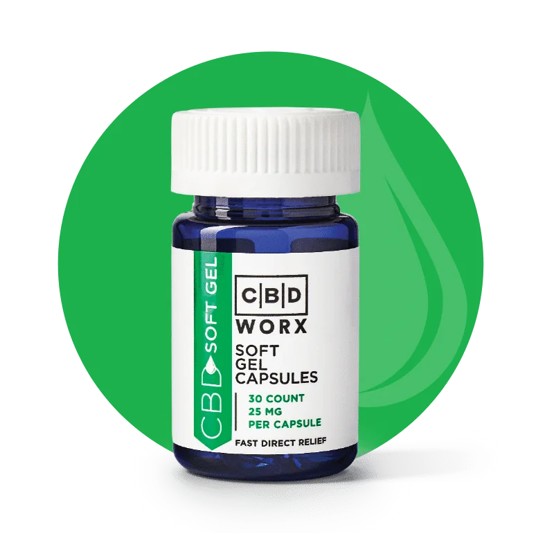 Photograph of product: CBD WORX - SOFT GEL CAPSULES - 30 CT