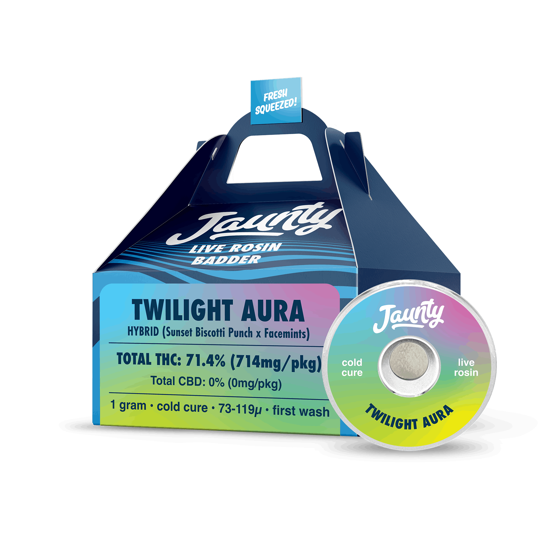 Photograph of product: Jaunty - Twilight Aura - Live Rosin Badder
