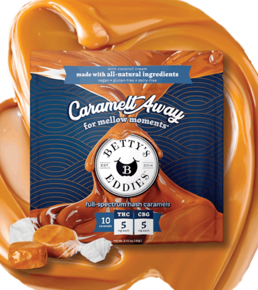 Photograph of product: Caramelt Away 50mg Betty's Eddies