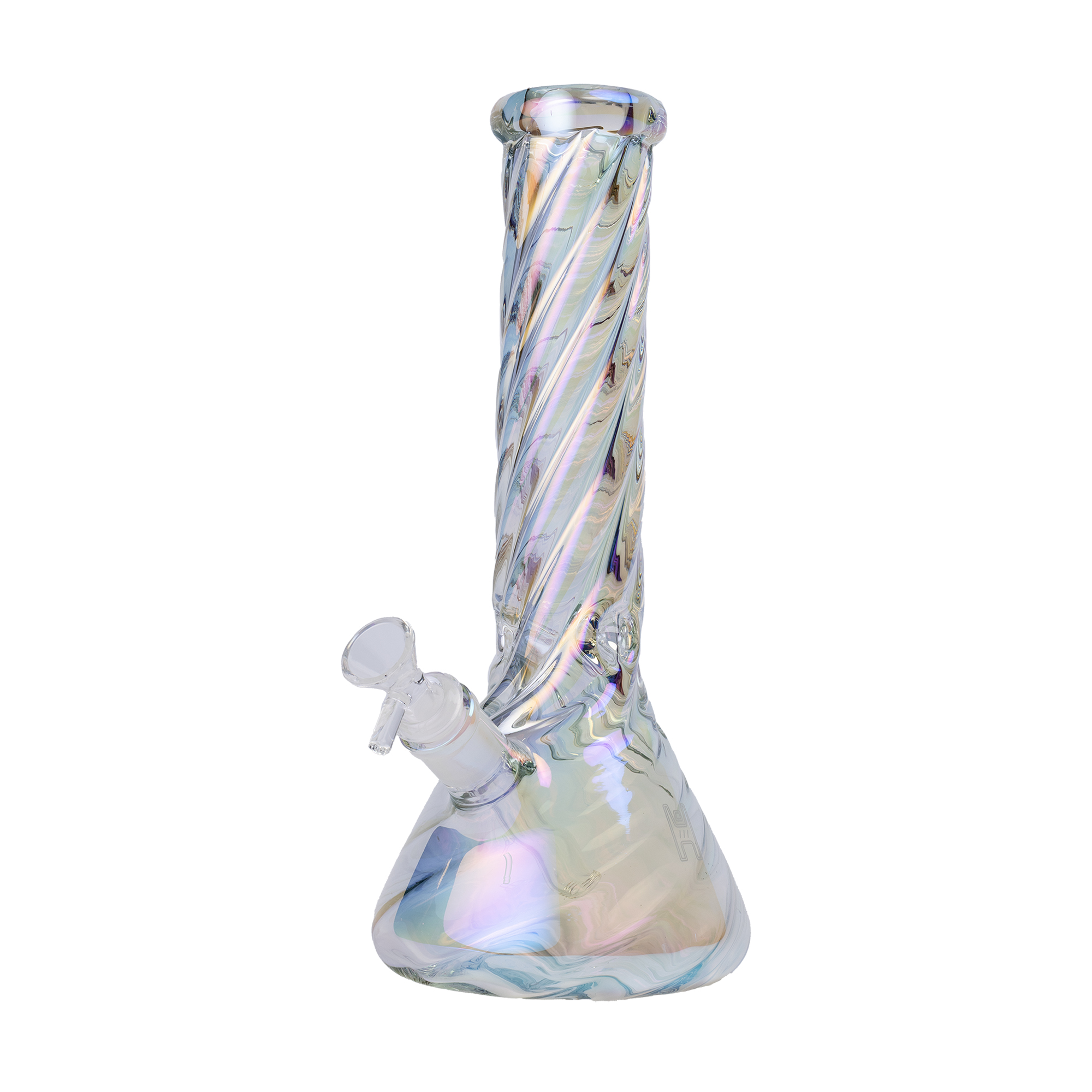 Photograph of product: Twisted Iridescent Beaker | Water Pipe 12"