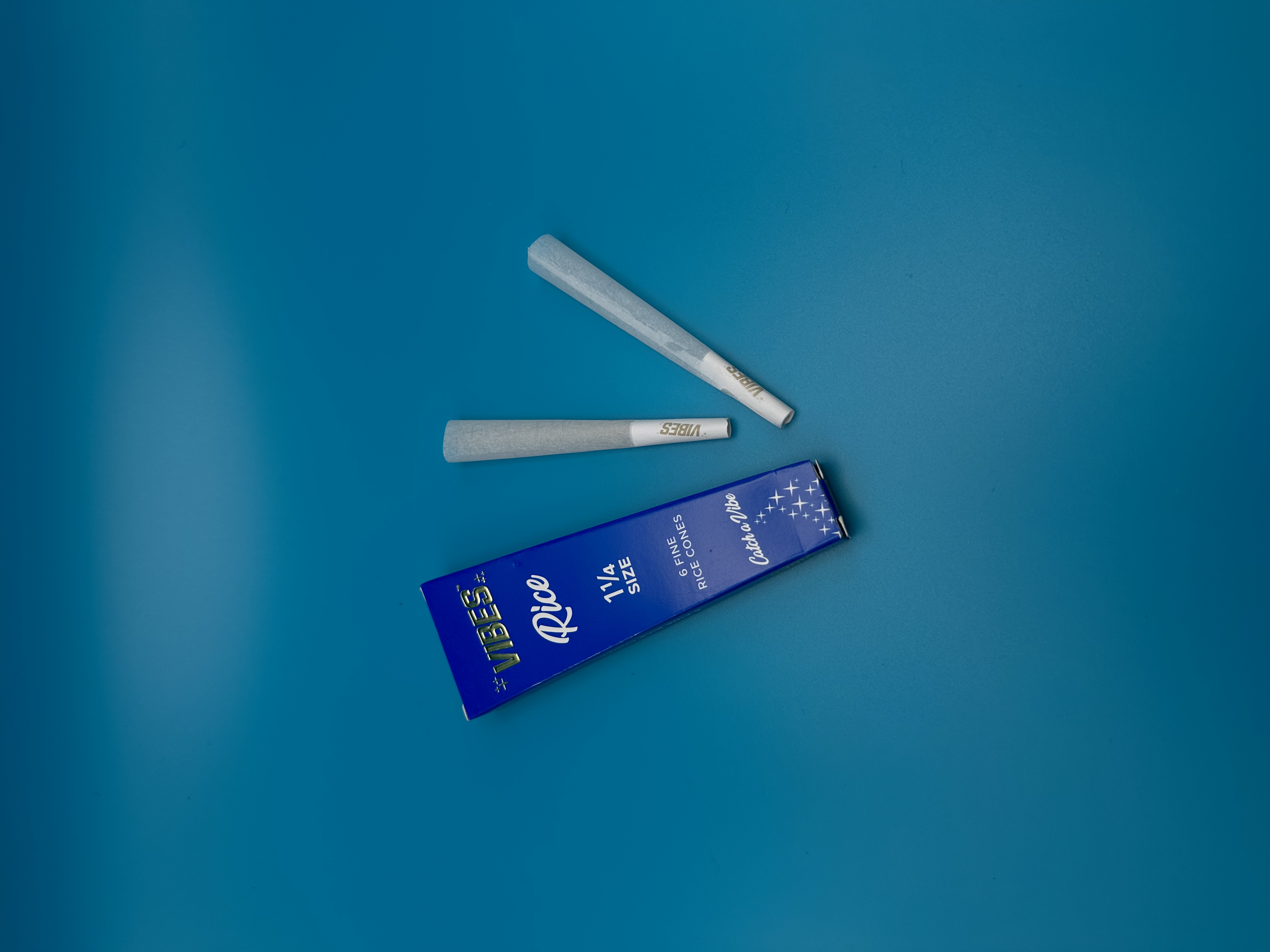 Photograph of product: Vibes - 1.25 Cones 6 pk - Rice (Blue)