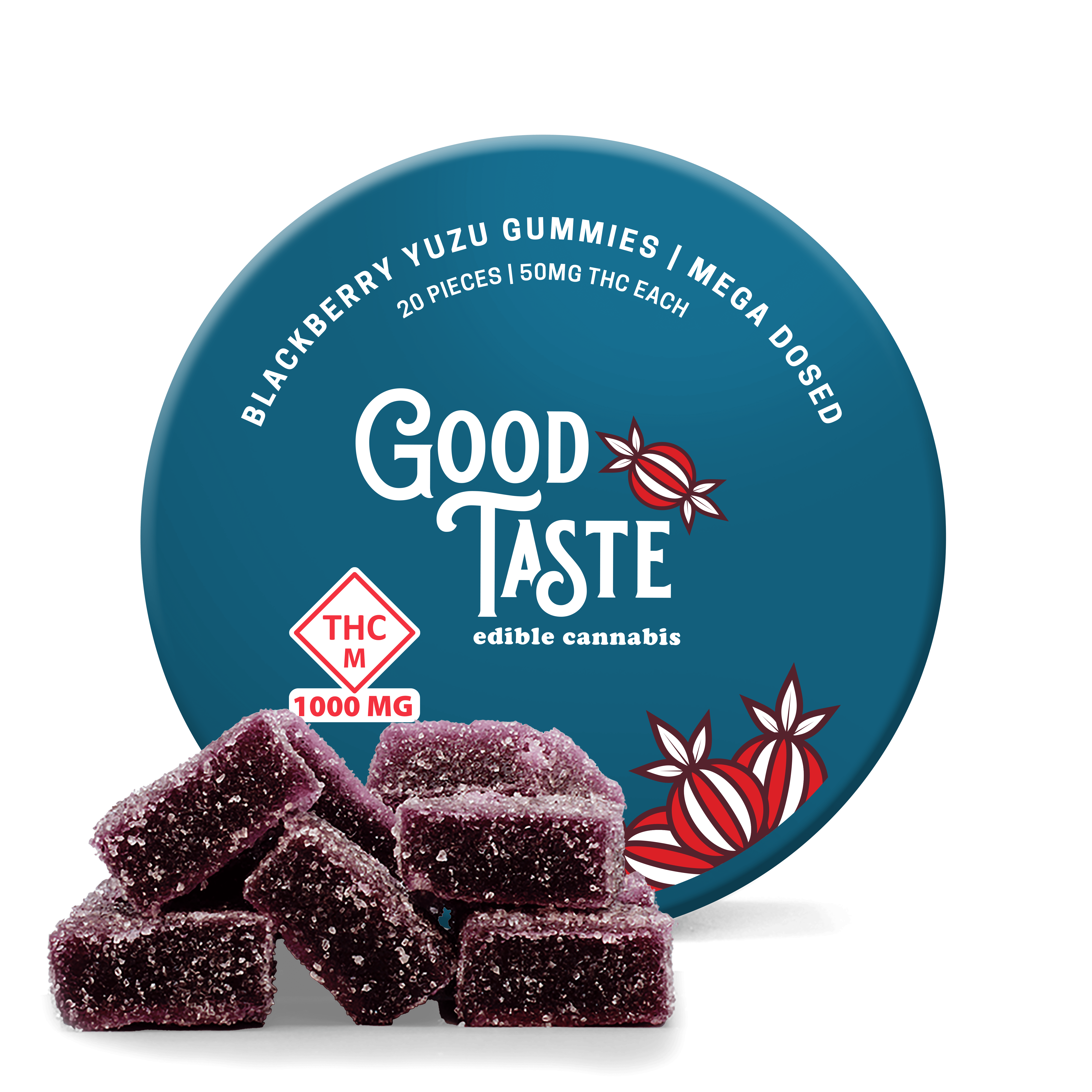 Photograph of product: GOOD TASTE - GUMMIES - 1000MG - 20PK - BLACKBERRY YUZU - HYBRID