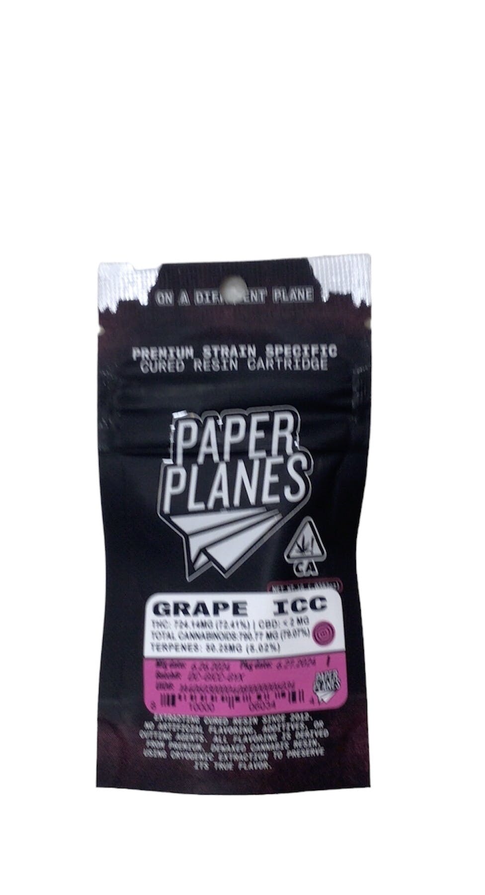 Photograph of product: Paper Planes- Grape ICC