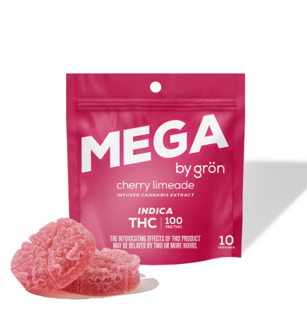 Photograph of product: Grn Mega Pearl | Cherry Limeade (Oui'd) | 1pc 100mg