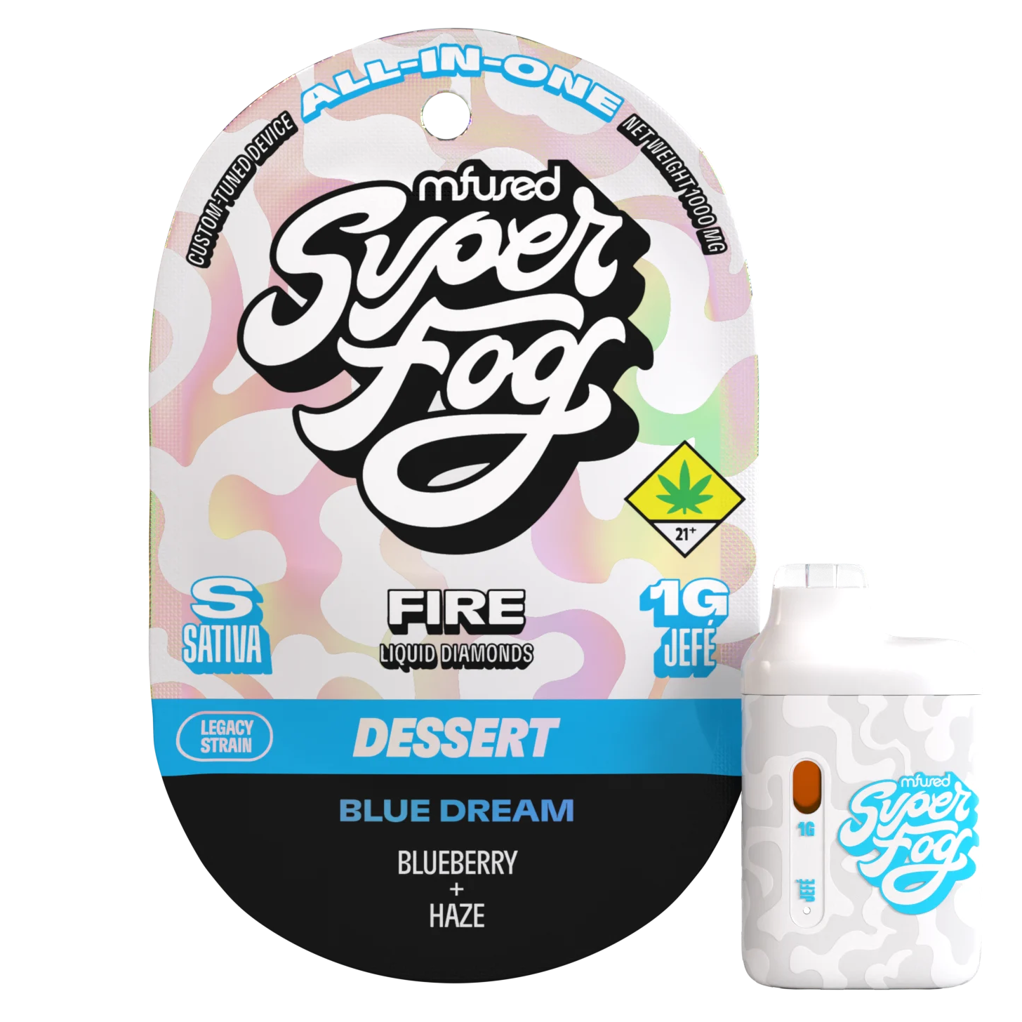 Photograph of product: Blue Dream Live Diamonds Disposable Jef Vape