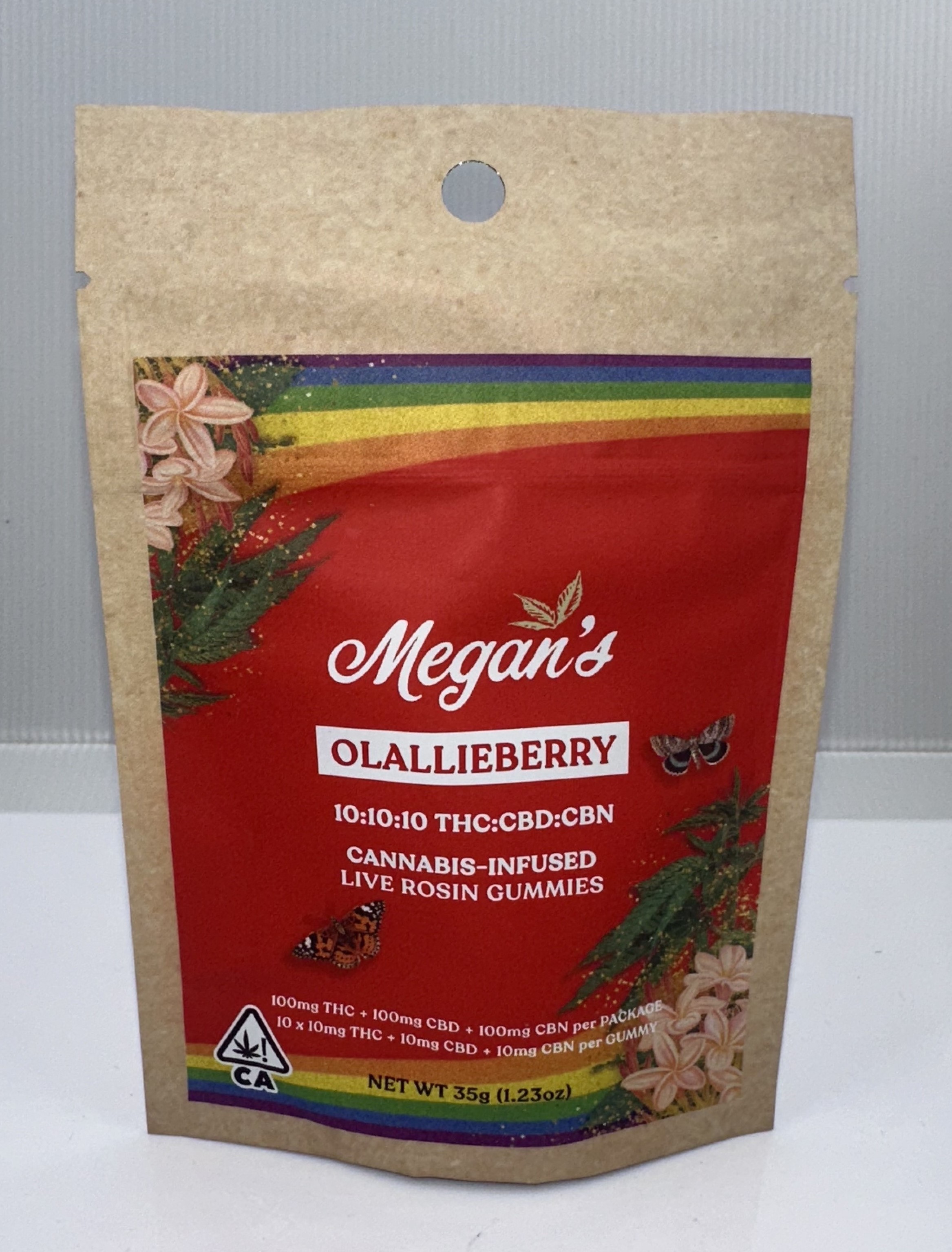 Photograph of product: Olallieberry Rosin Infused Sleep Gummies 1:1:1 Thc:Cbd:Cbn (10pk)