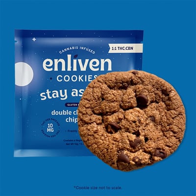 Photograph of product: Double Chocolate Chipzzz cookie 1:1 TH-oui:CBN 10mg
