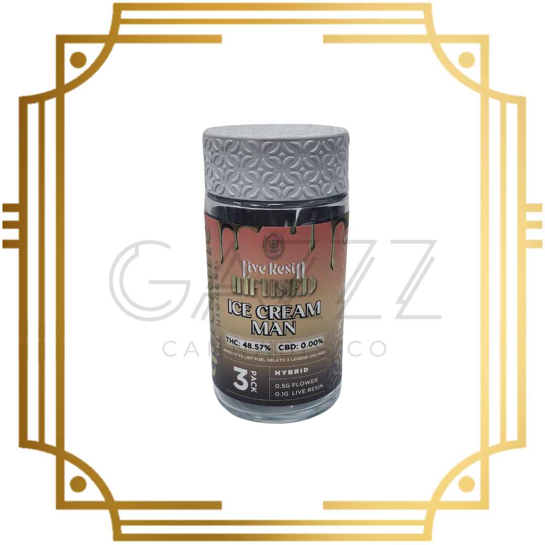 Photograph of product: Goldkine Ice Cream Man Infused Pre-Rolls 3pk 1.8G