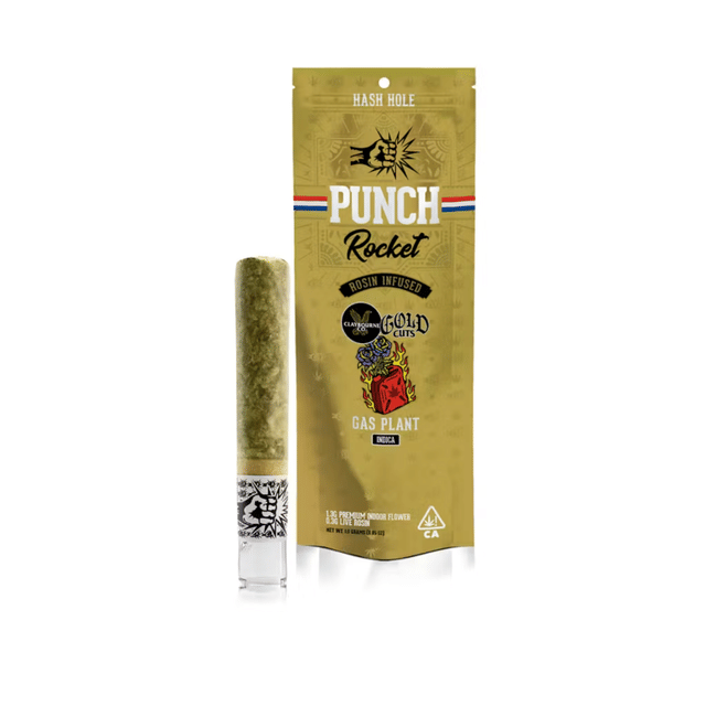 Photograph of product: Gas Plant x Headhunter Claybourne Rocket Rosin Infused Pre-Roll (1.6g) - 