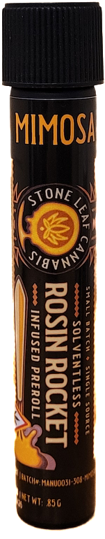 Photograph of product: Mimosa | . Rosin Infused .5g Pre-Roll | Stone Leaf Rosin Rockets