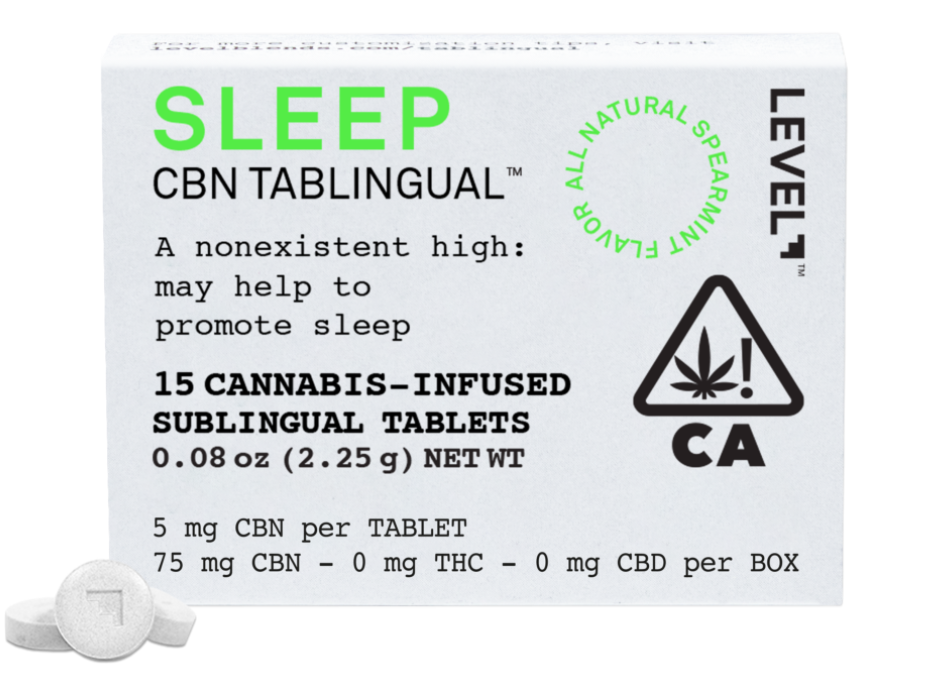 Photograph of product: Level - Sleep Tablingual CBN