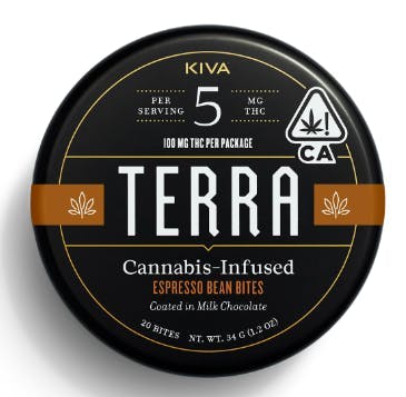 Photograph of product: Terra Bites - Espresso Dark Chocolate (100mg)