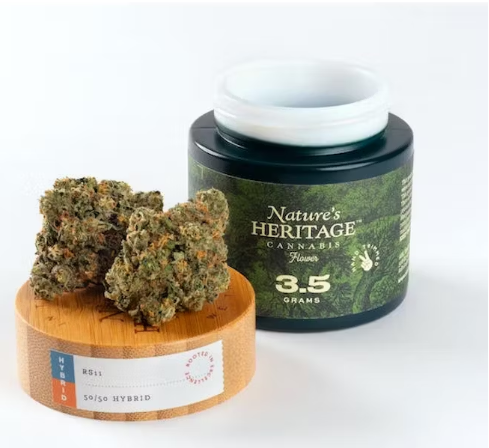 Photograph of product: Rainbow Sherbert #11 - 3.5g Flower - Nature's Heritage