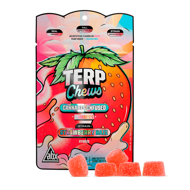 Photograph of product: Strawberry Haze Terp Chews - 100mg - 