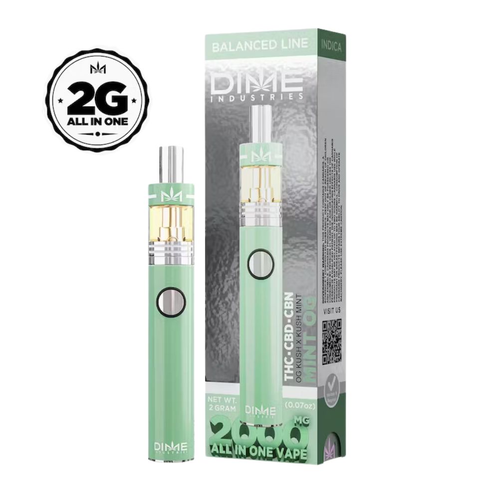 Photograph of product: MINT OG BALANCED DISPOSABLE 2G - DIME INDUSTRIES