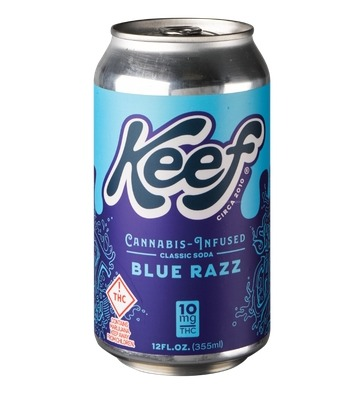 Photograph of product: Keef Cola Single Serve Blue Razz 10mg