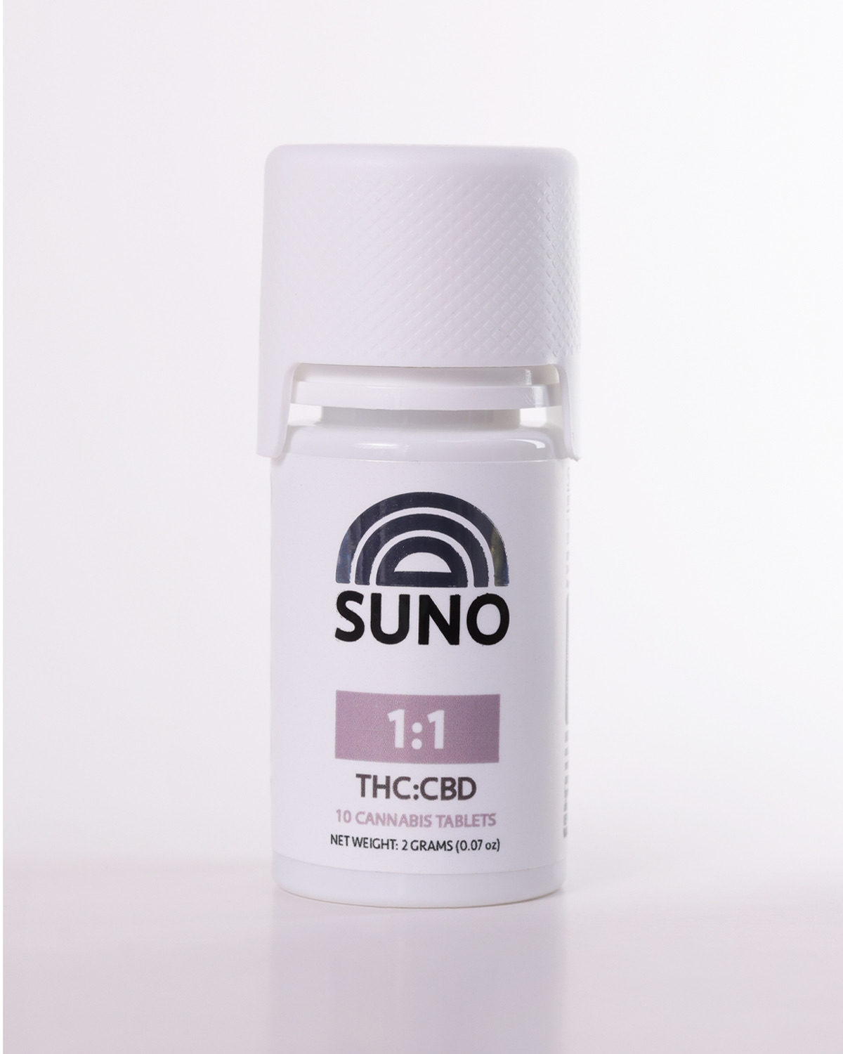 Photograph of product: SUNO 1:1 Tablets 100mg TH-oui/100mg CBD