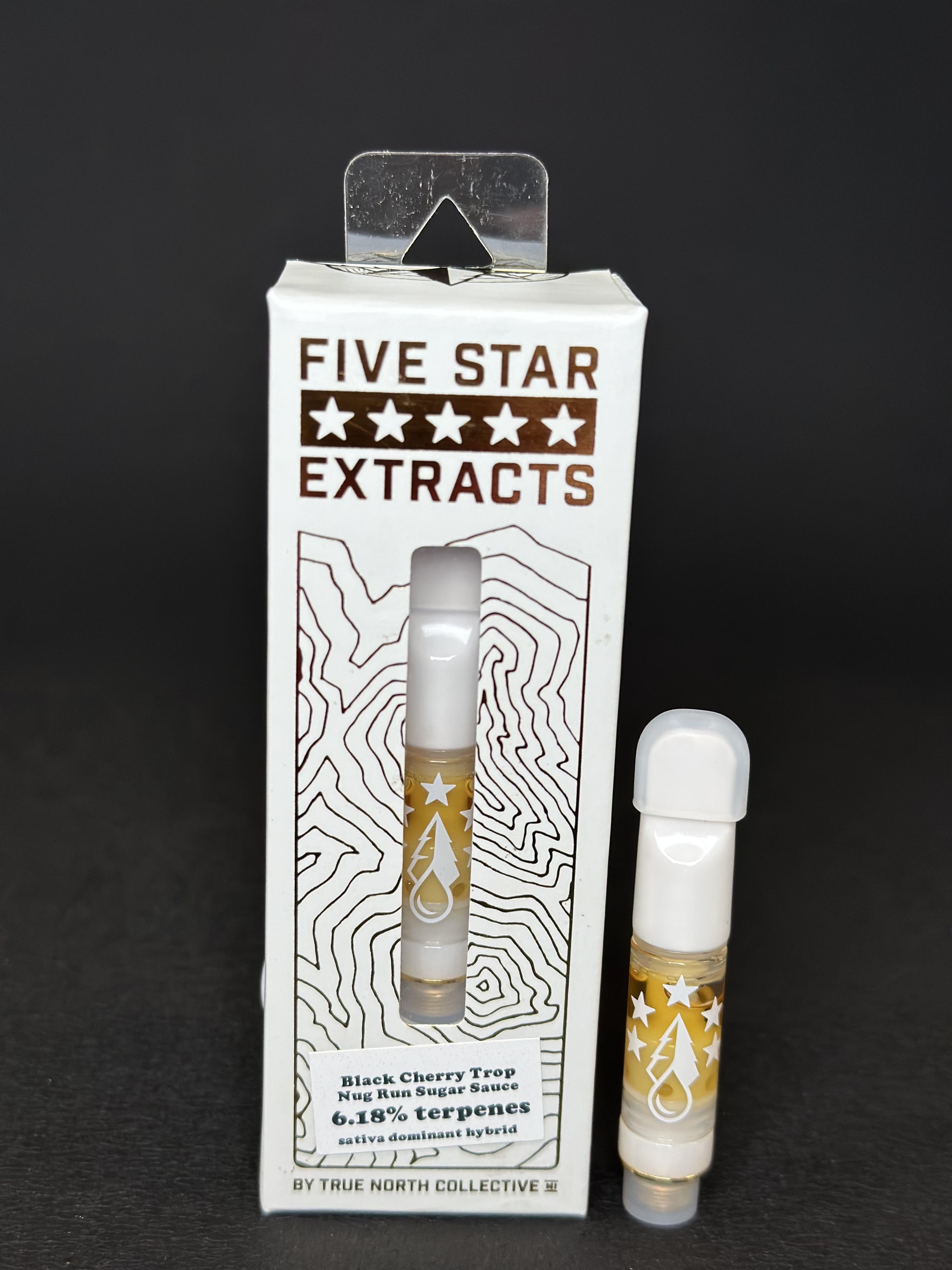 Photograph of product: Five Star Extracts | Cured Resin Cart | Black Cherry Trop