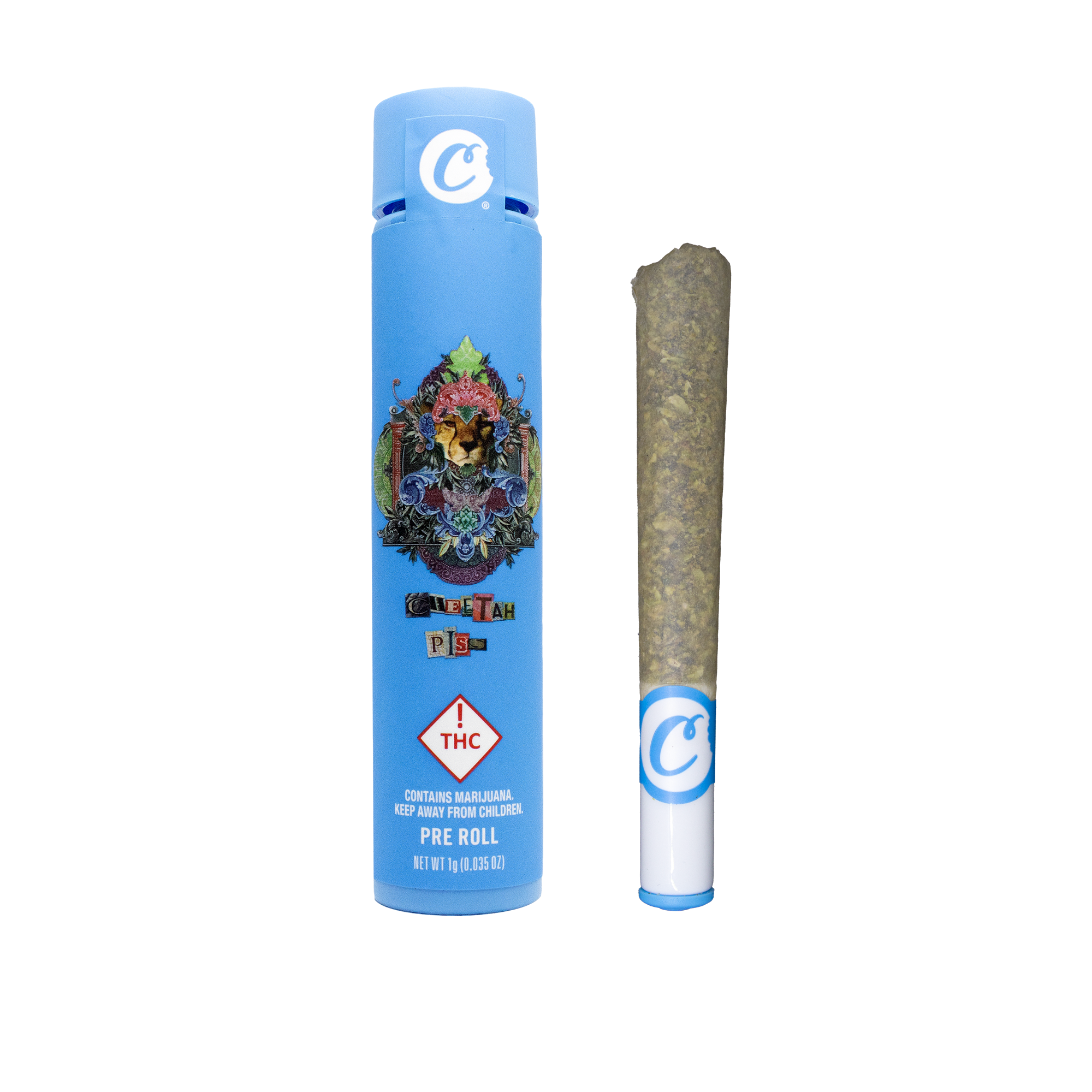 Photograph of product: Cookies 1g Pre-Roll-Cheetah Piss