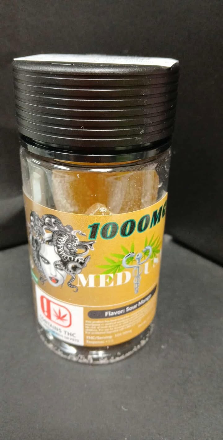 Photograph of product: Sour Mango Gummy $25 Cactus Flower