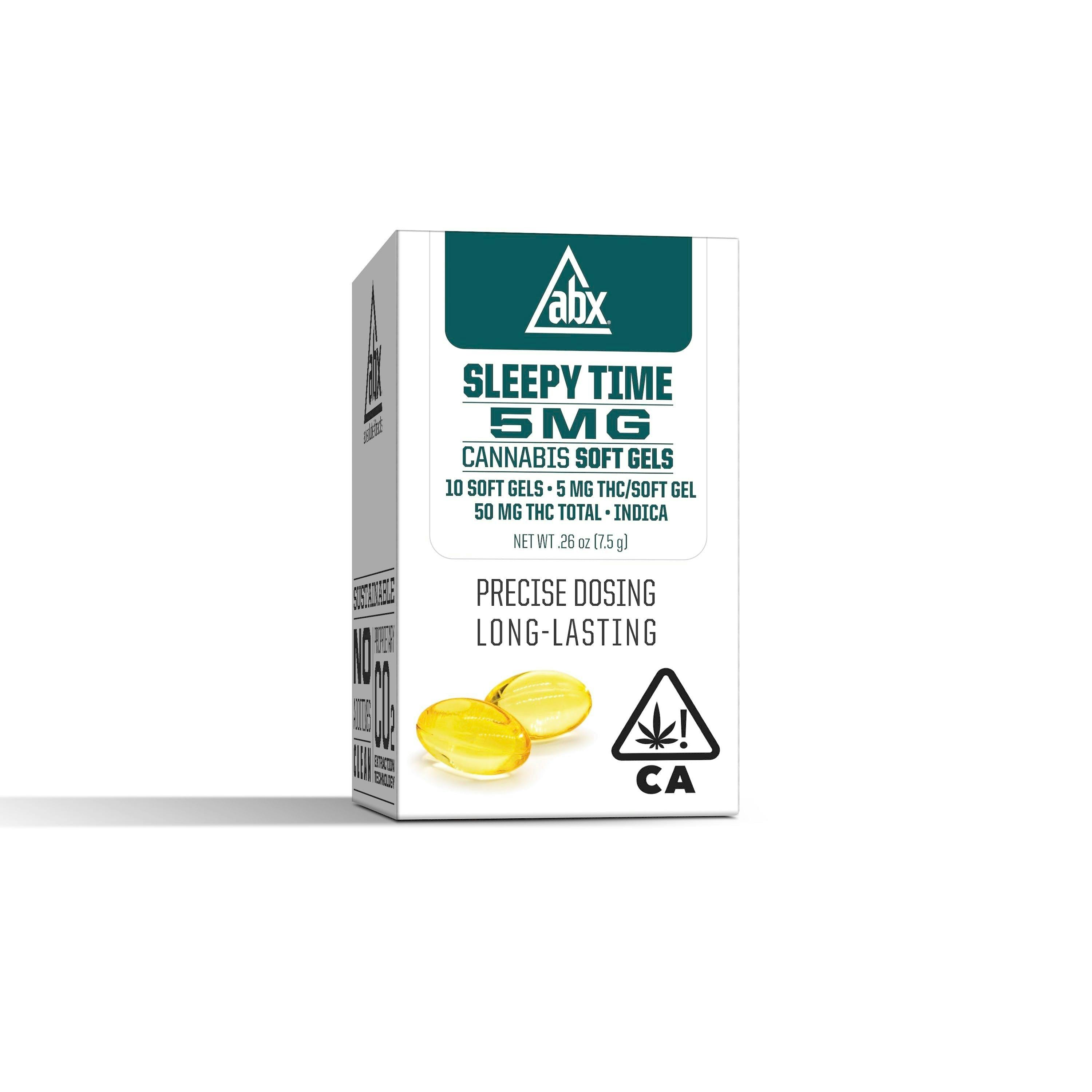 Photograph of product: ABX - Soft Gels Sleepy Time Solventless + CBN (5mg) 10 caps