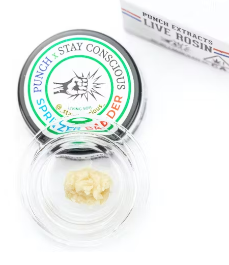 Photograph of product: Punch Extracts Spritzer Live Rosin Badder Tier 3