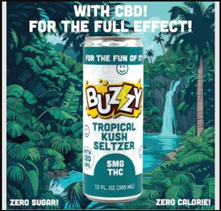 Photograph of product: Beverage - 5mg - Tropical Kush Seltzer