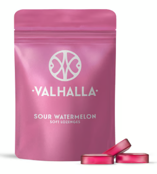 Photograph of product: VALHALLA - Sour Watermelon Edibles Soft Lozenges 10pk/100mg [I]