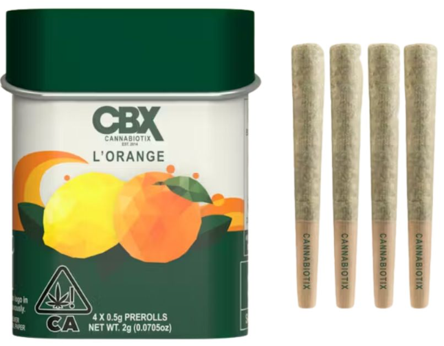 Photograph of product: L'Orange [S] - Prerolls 4PK