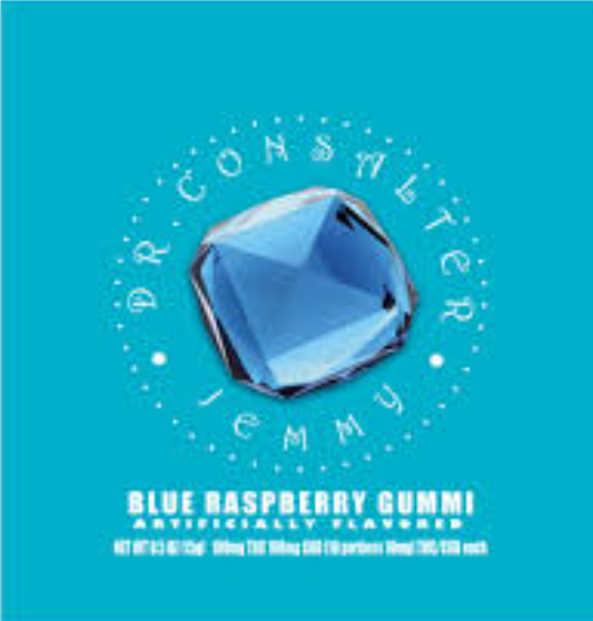 Photograph of product: Blue Raspberry | 4 Scored Gummy