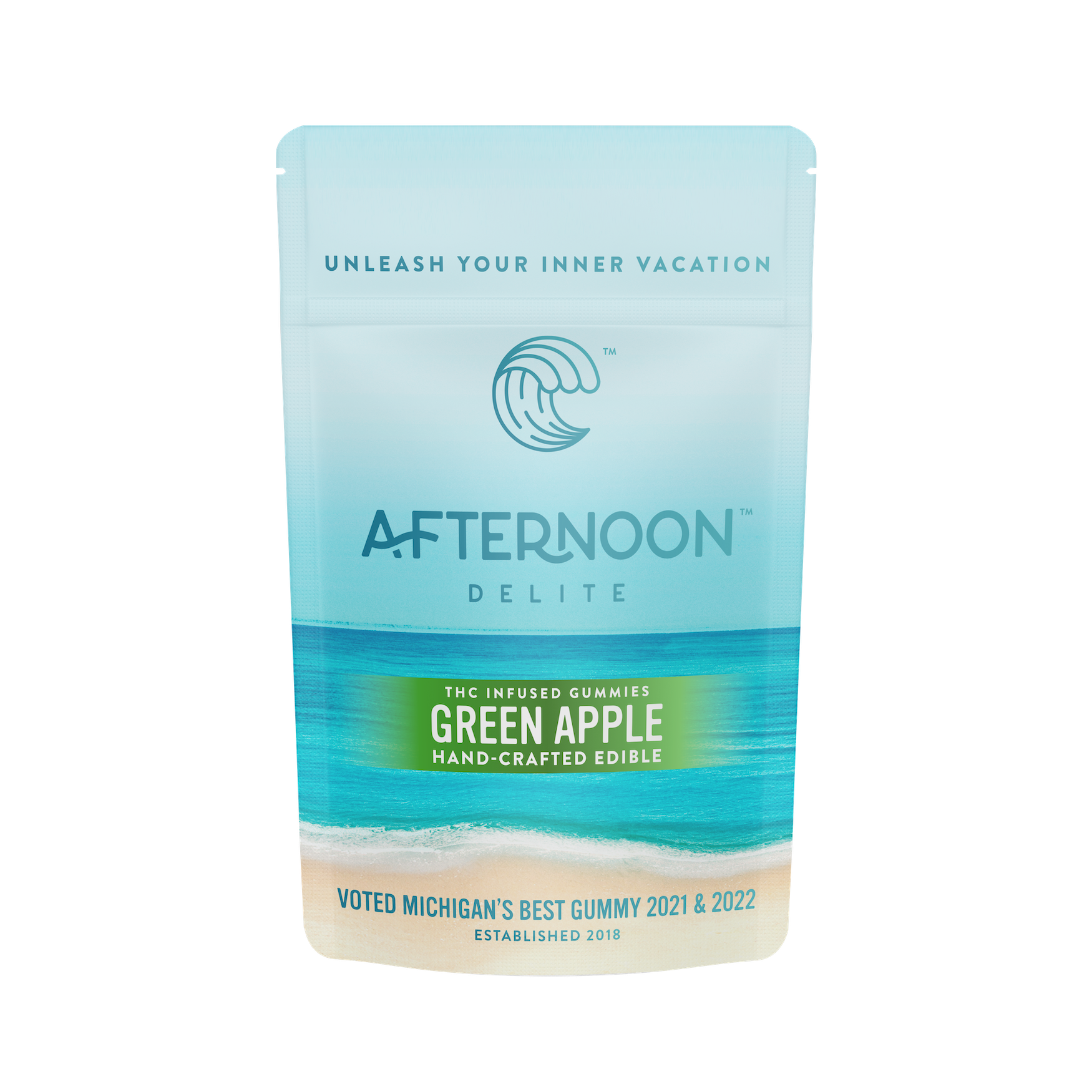 Photograph of product: Afternoon Delite - 200mg Gummies - Green Apple