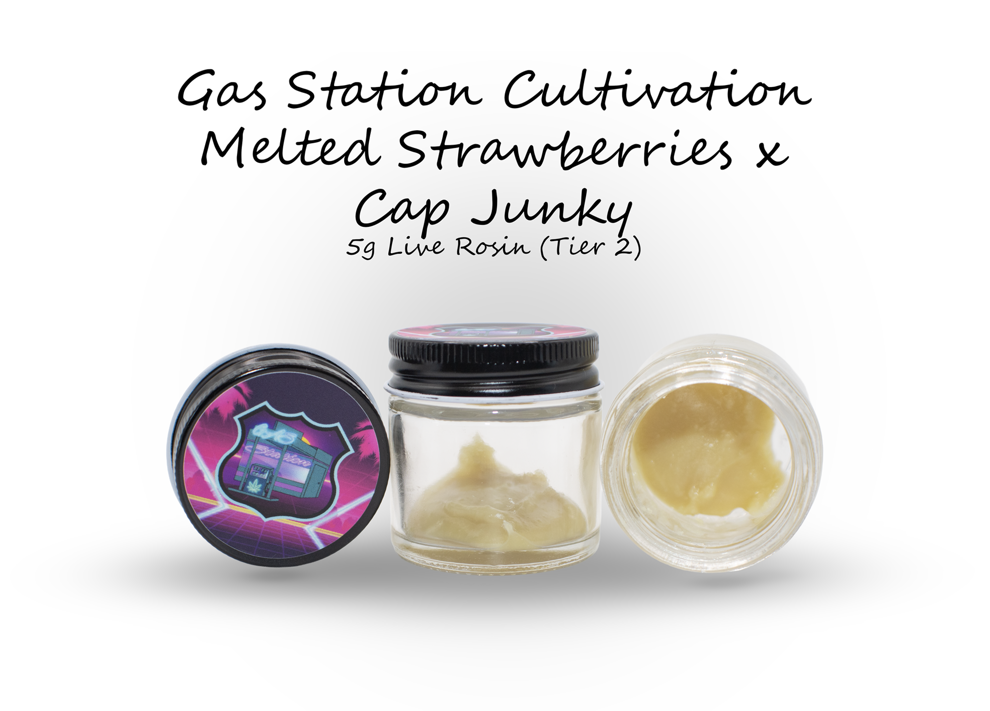 Photograph of product: Gas Station Cultivation | Melted Strawberries x Cap Junky | Live Rosin (Tier 2) 5g