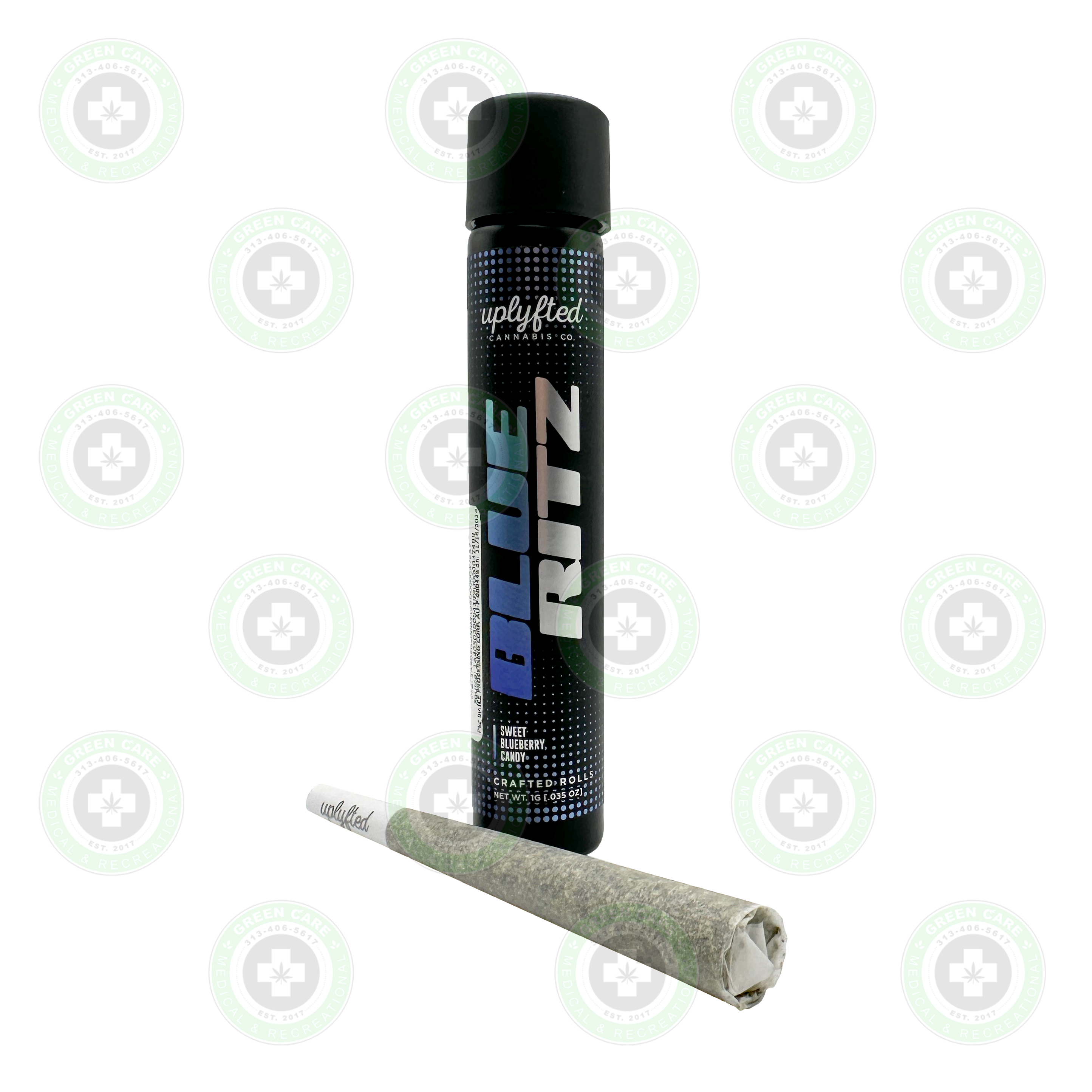 Photograph of product: Uplyfted - Blue Ritz Pre-Roll 1g | 3/$25