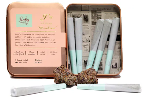 Photograph of product: Ruby Farms | OG #18 | Doobies | 7ct | 3.5g