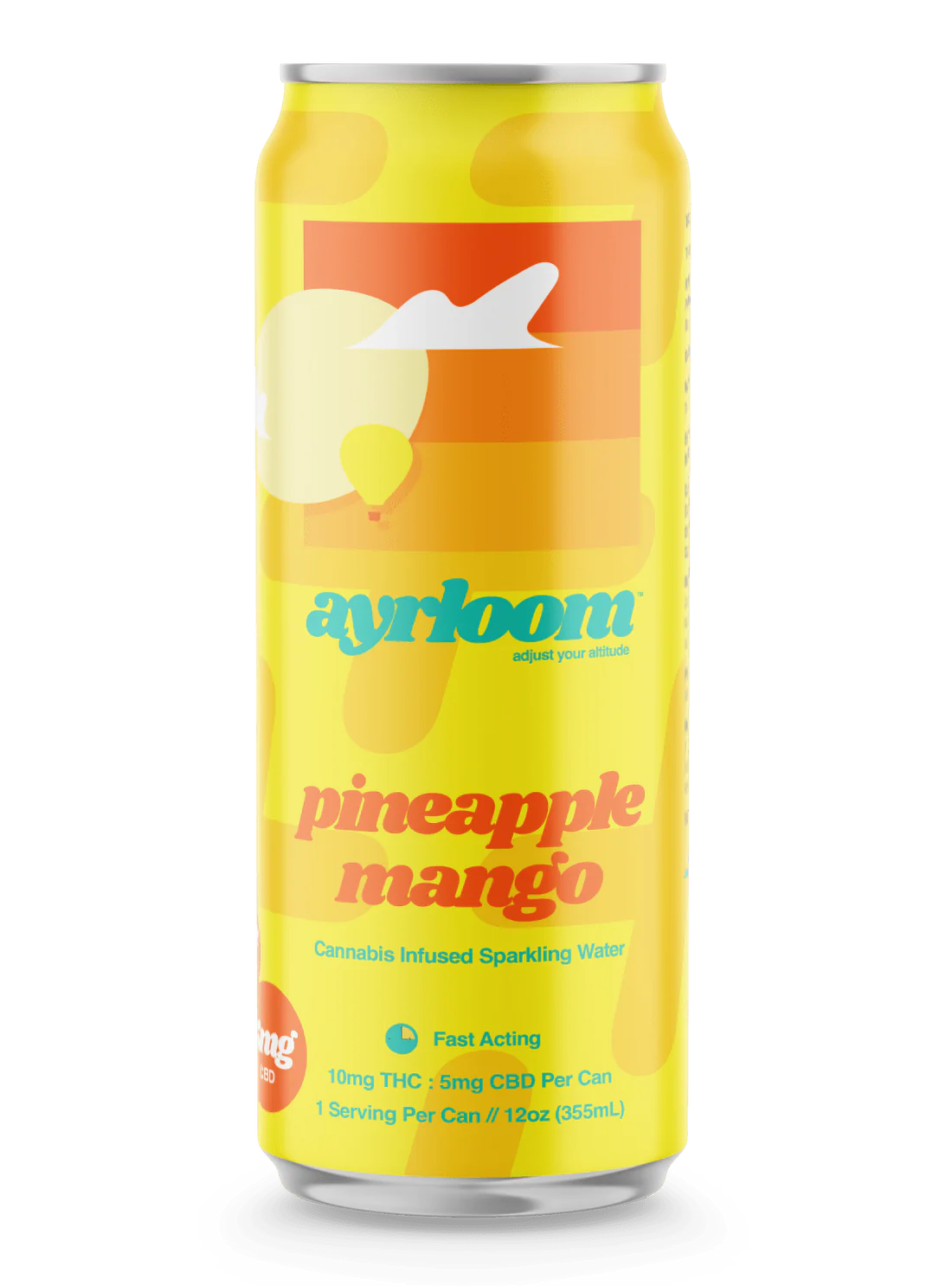 Photograph of product: Ayrloom Up - Pineapple Mango 2:1 TH-oui:CBD 10mg -  Single