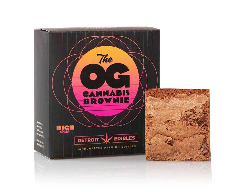 Photograph of product: Detroit Edibles - OG Brownie - 200mg