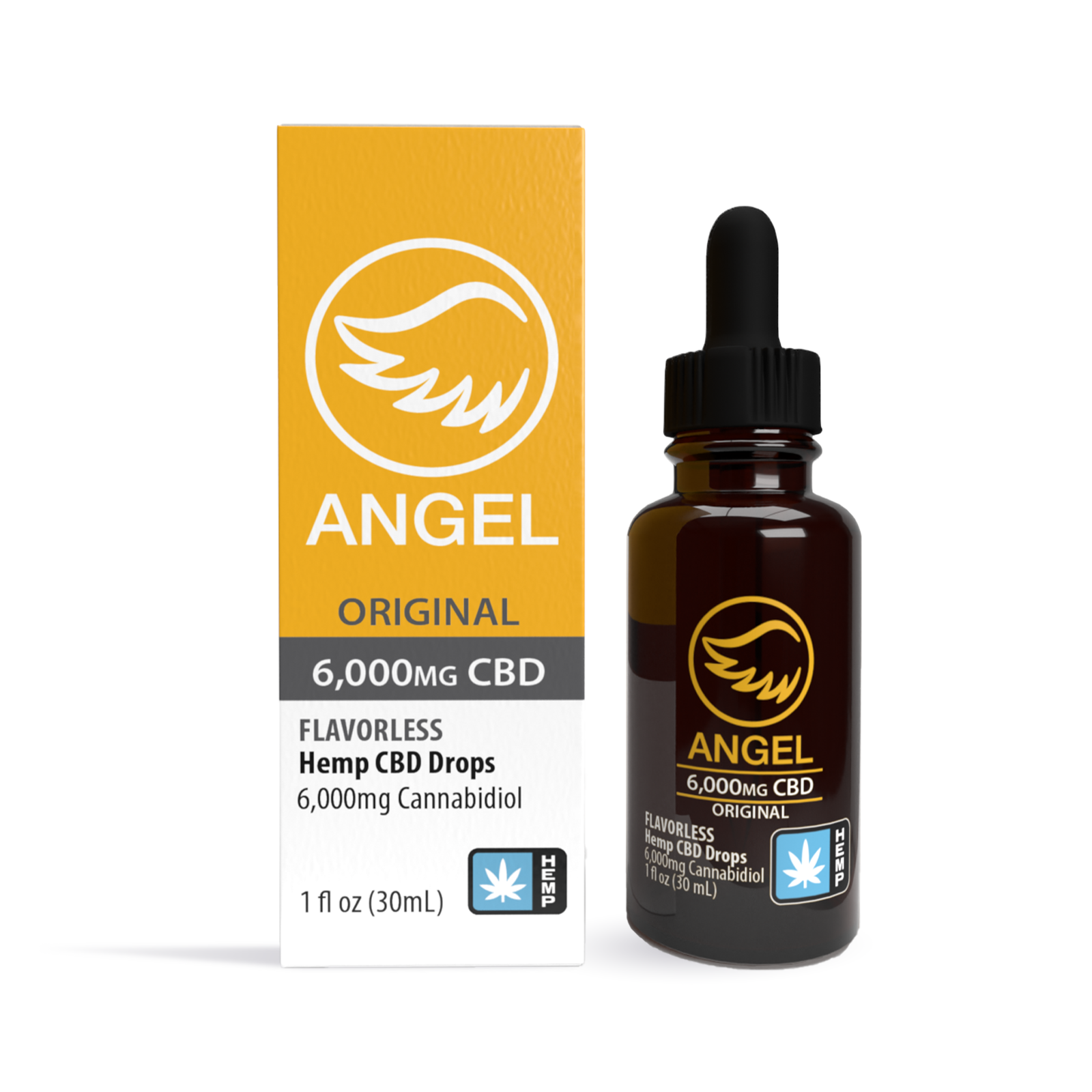 Photograph of product: Angel - Unflavored Drops - 6000mg