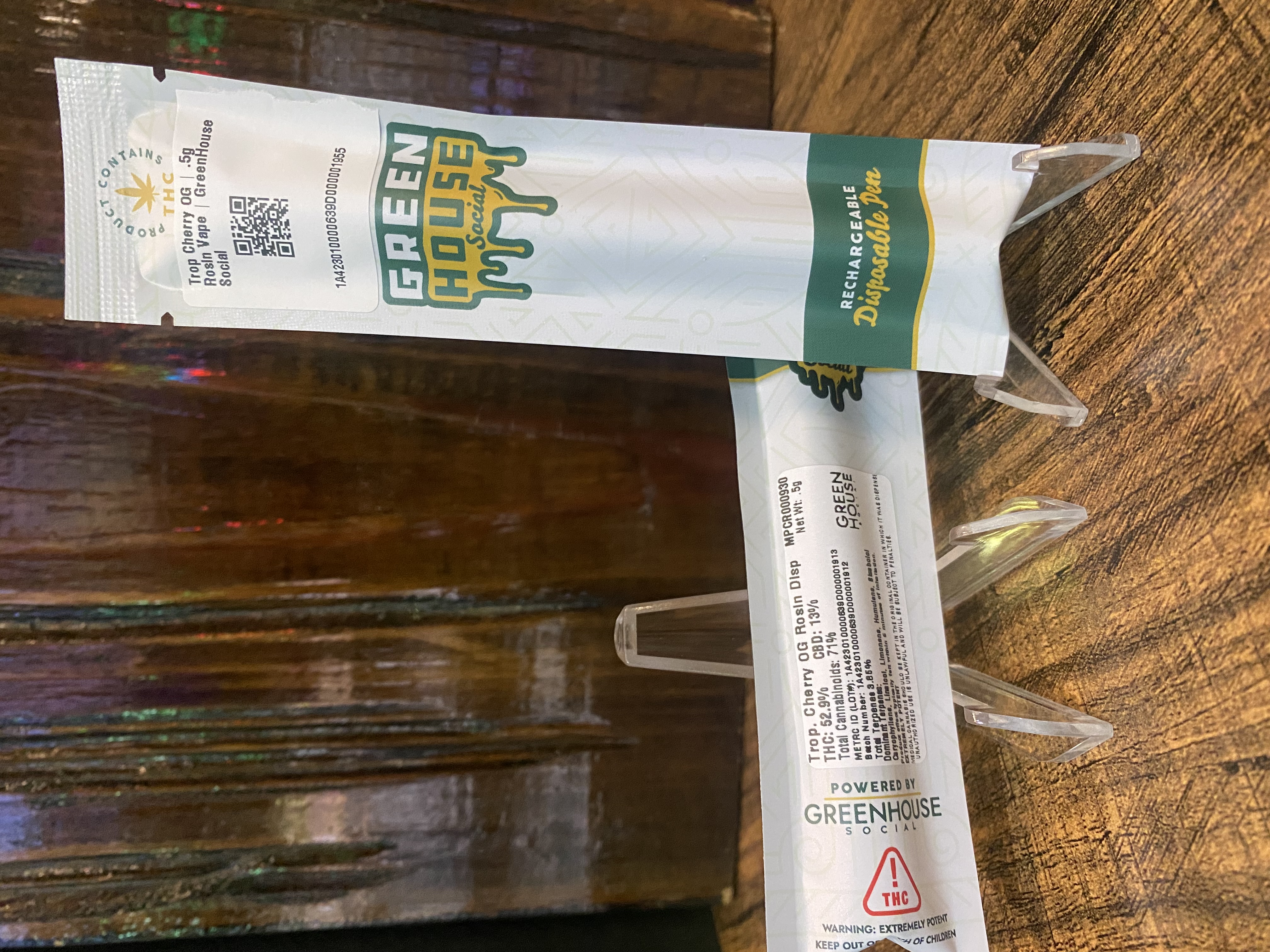 Photograph of product: Trop Cherry OG Rosin Vape | GreenHouse Social