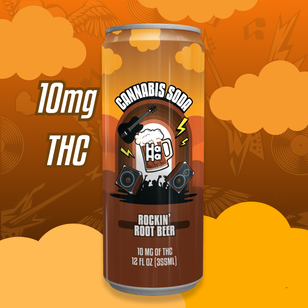 Photograph of product: HaHa Nano Rockin Root Beer 10mg Soda