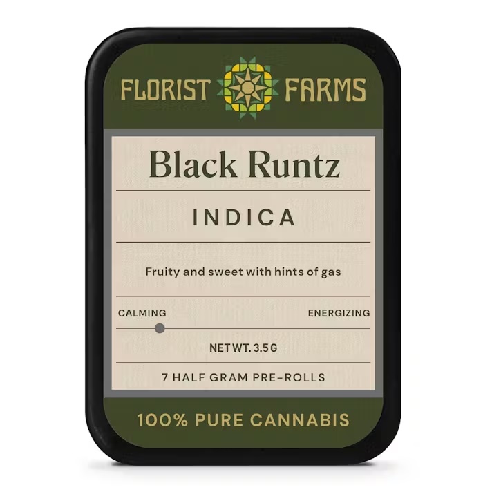 Photograph of product: Florist Farms | Black Runtz | 7pk Pre-Rolls | 3.5g