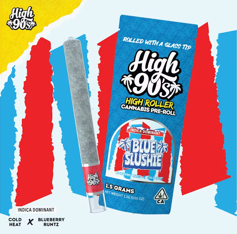 Photograph of product: BLUE SLUSHIE | HIGH ROLLER | PREROLL | 1.5G