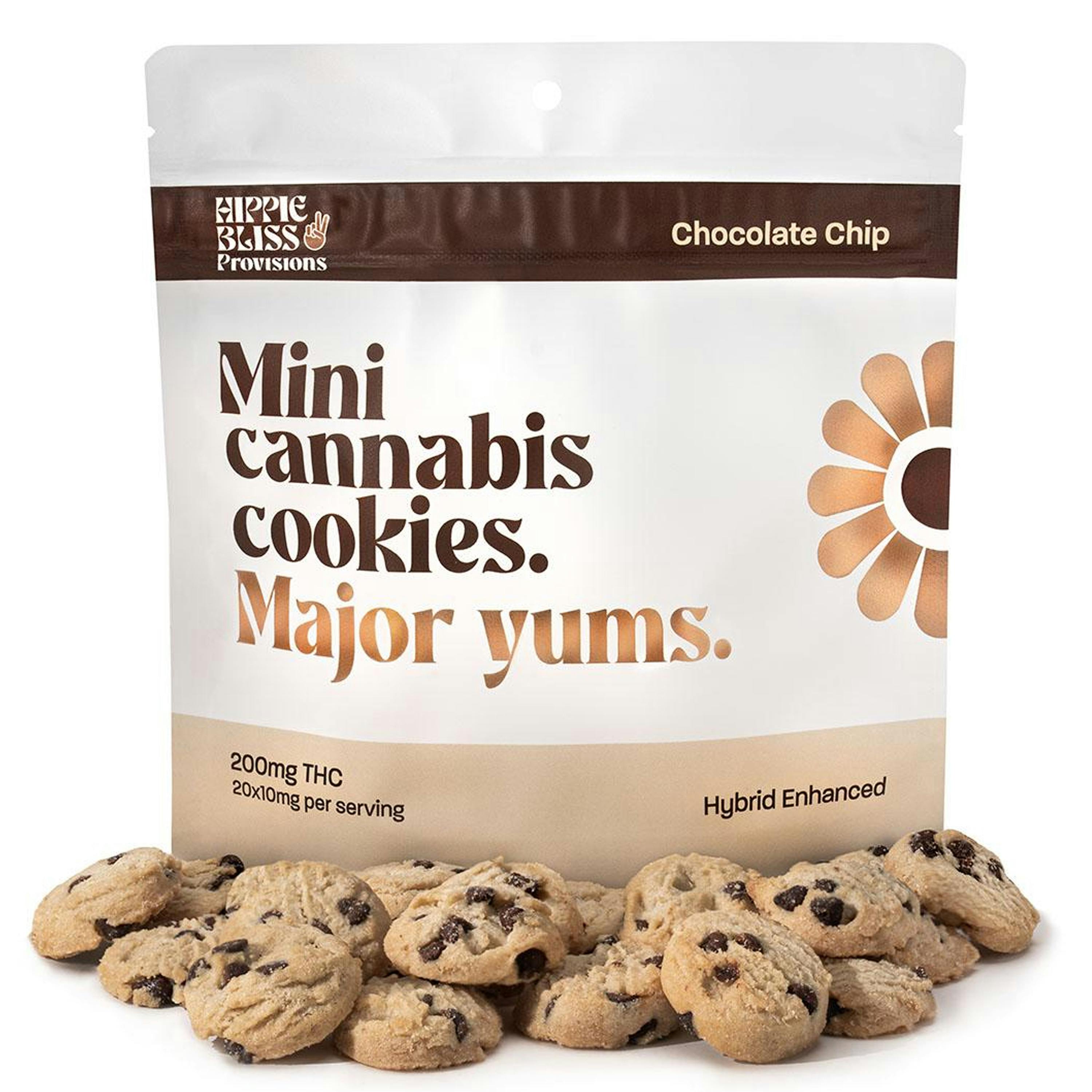 Photograph of product: Hippie Bliss- Chocolate Chip Cookies 200mg (Hybrid)