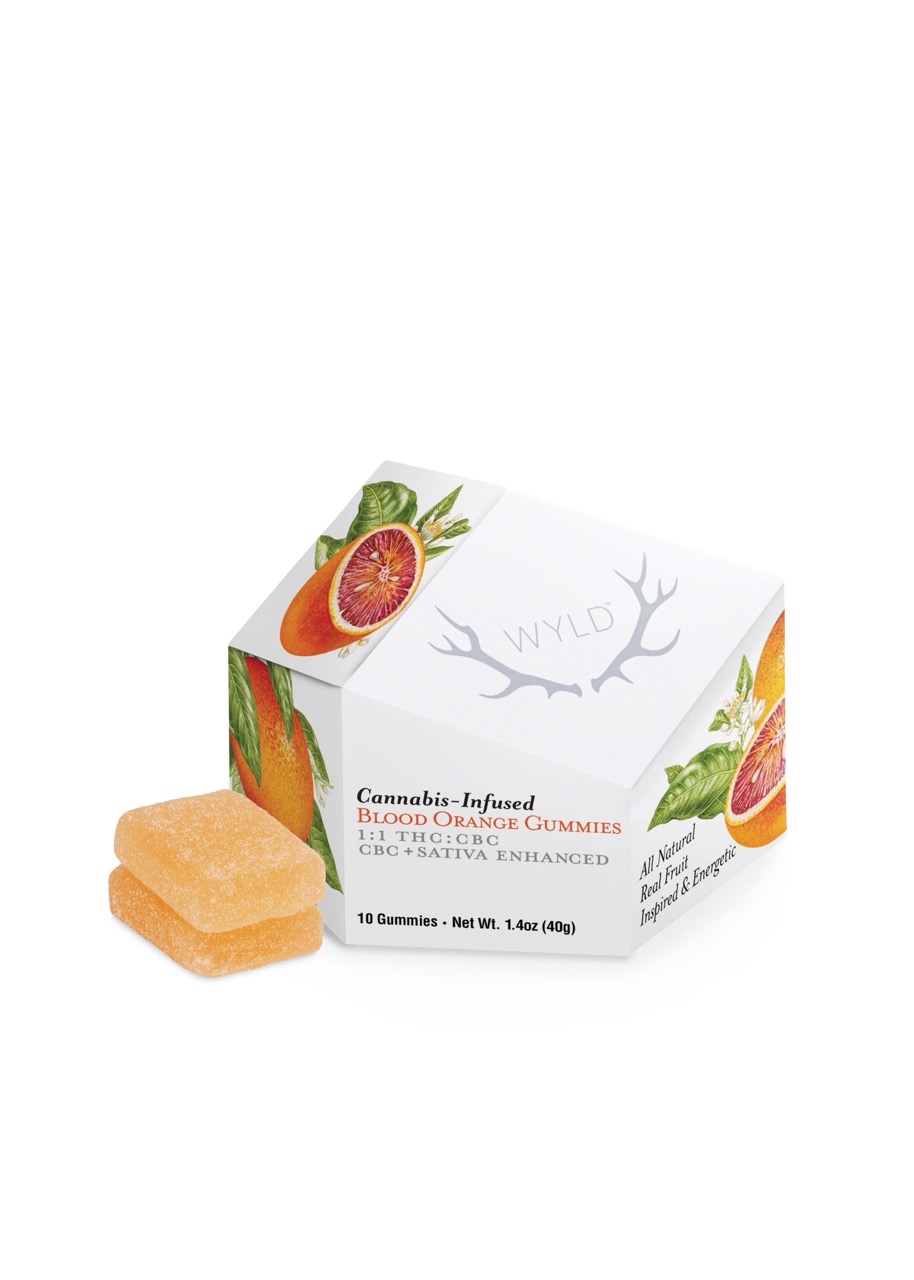 Photograph of product: Blood Orange - 100mg WYLD 1:1 TH-oui:CBC Oui'd Gummies