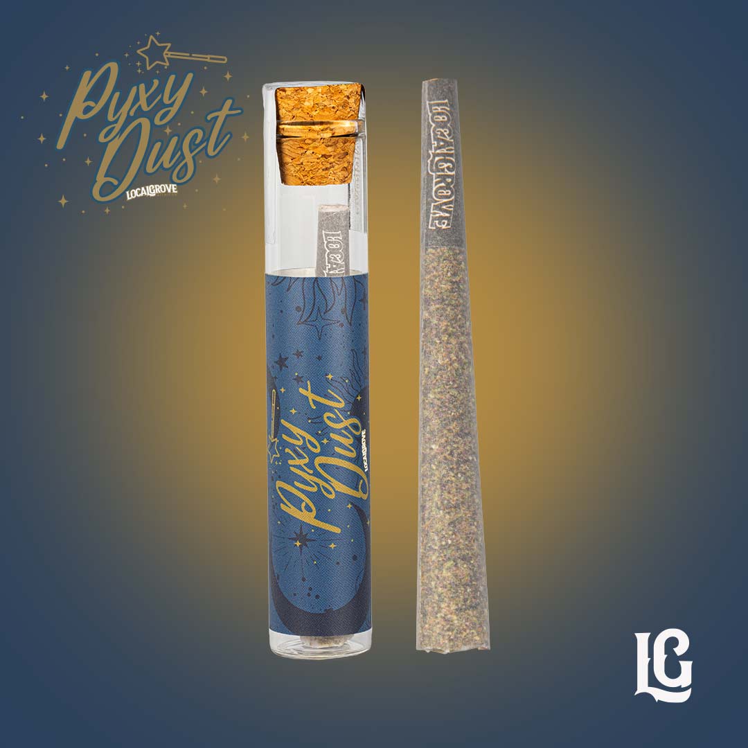 Photograph of product: Local Grove Pre-Roll | Pyxy Dust | 1G