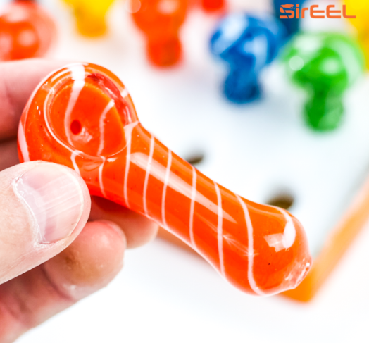 Photograph of product: 7" Color Changing Glass Steam Roller